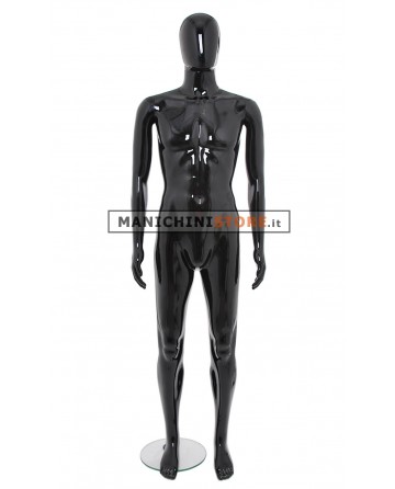 Manichino uomo Nero lucido Ecoplastic 4