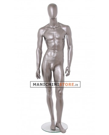 Manichino uomo testa uovo - Vogue 31M NICHEL OPACO