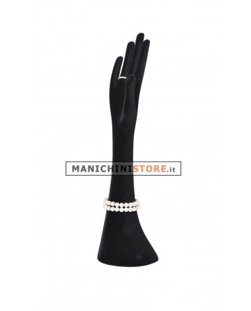 Mano portagioie in velluto nero cod.639 FL