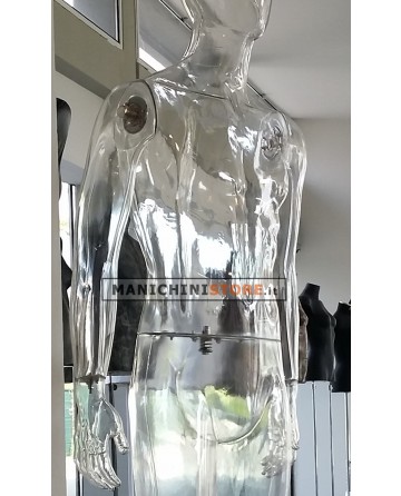 Manichino super trasparente uomo testa uovo - M01