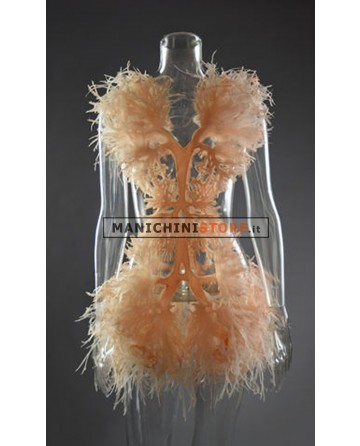 Manichino super trasparente donna testa uovo - F01