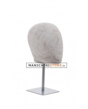 Testa donna porta accessori in cartapesta Cemento