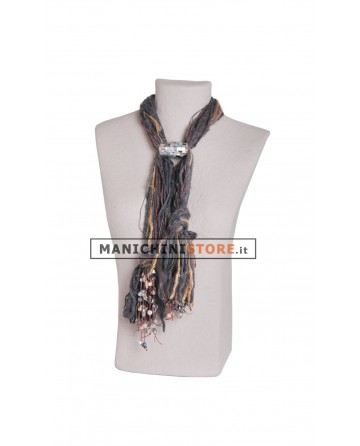 Torso display gioielli cartapesta naturale